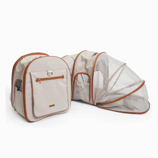 Blue Port 雙面擴展輕便後背包,三鐵友善寵物外出包