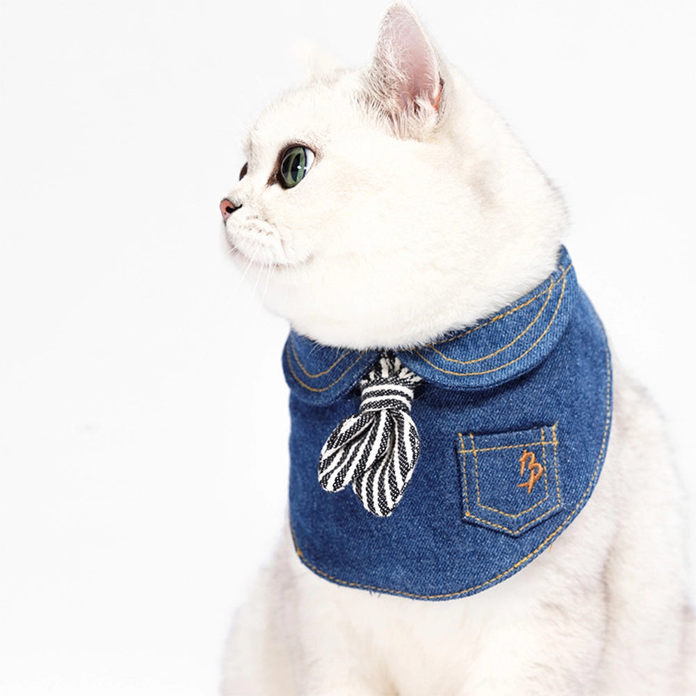 【新品預購中】Blue Port 牛仔復古領巾 圍兜