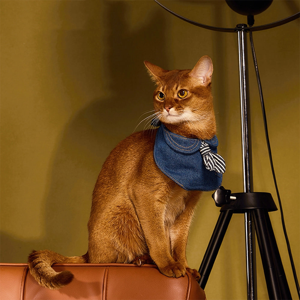 【新品預購中】Blue Port 牛仔復古領巾 圍兜