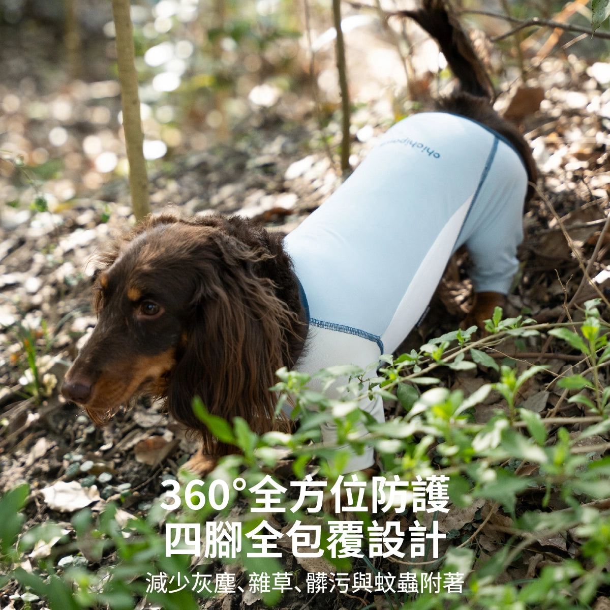 chichipaws 四腳涼感防曬衣｜UPF50+高效抗UV・物理防髒防蚊蟲・涼感透氣彈力・全包覆防護