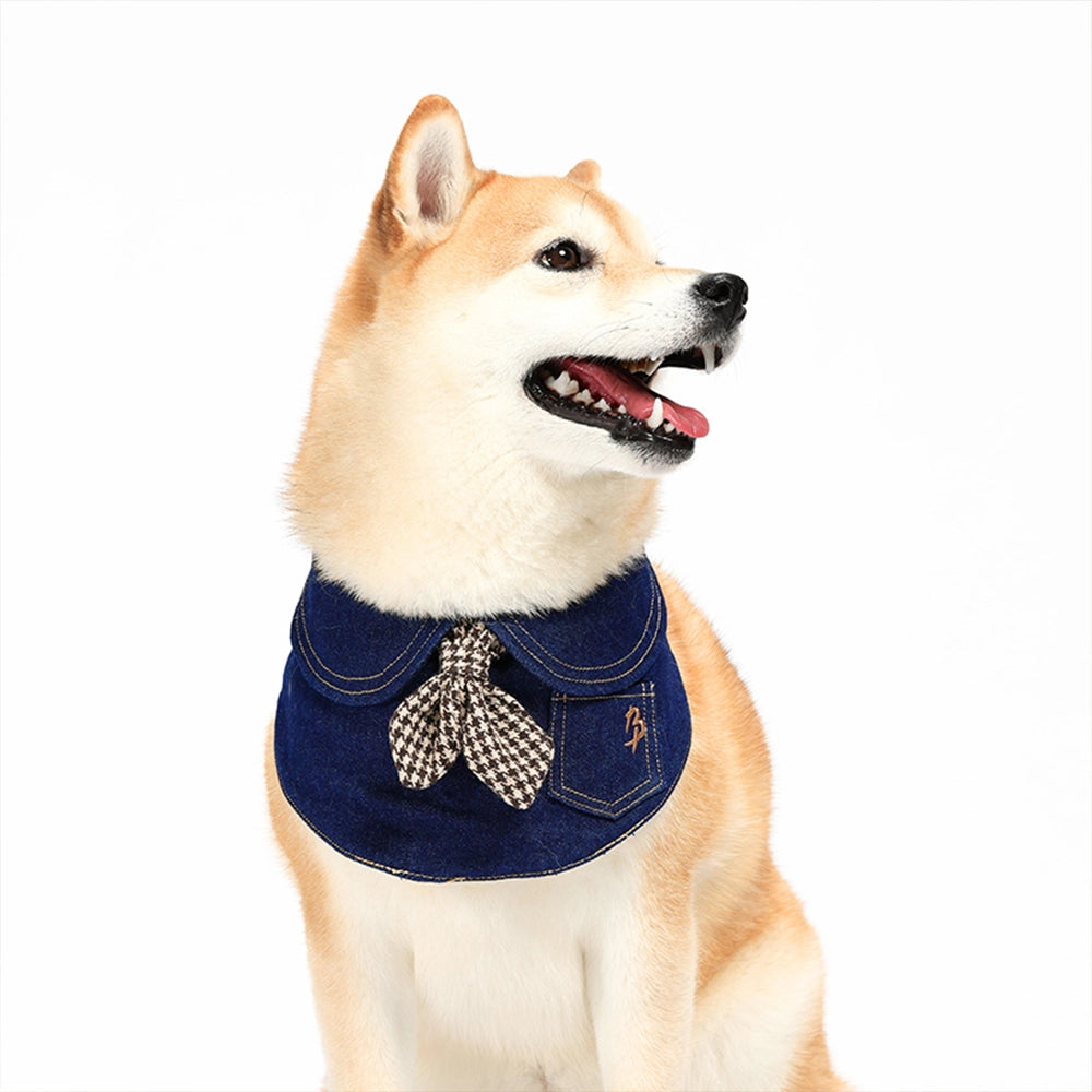 【新品預購中】Blue Port 牛仔復古領巾 圍兜