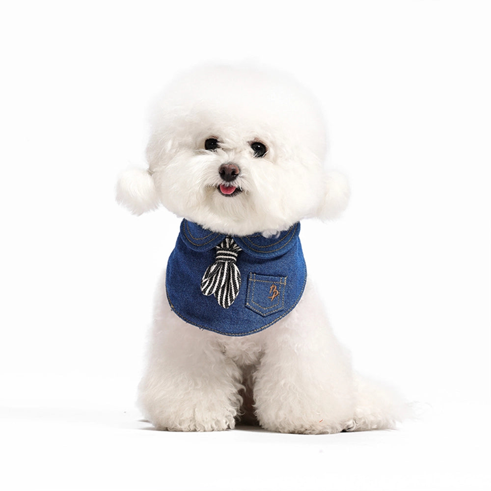 【新品預購中】Blue Port 牛仔復古領巾 圍兜