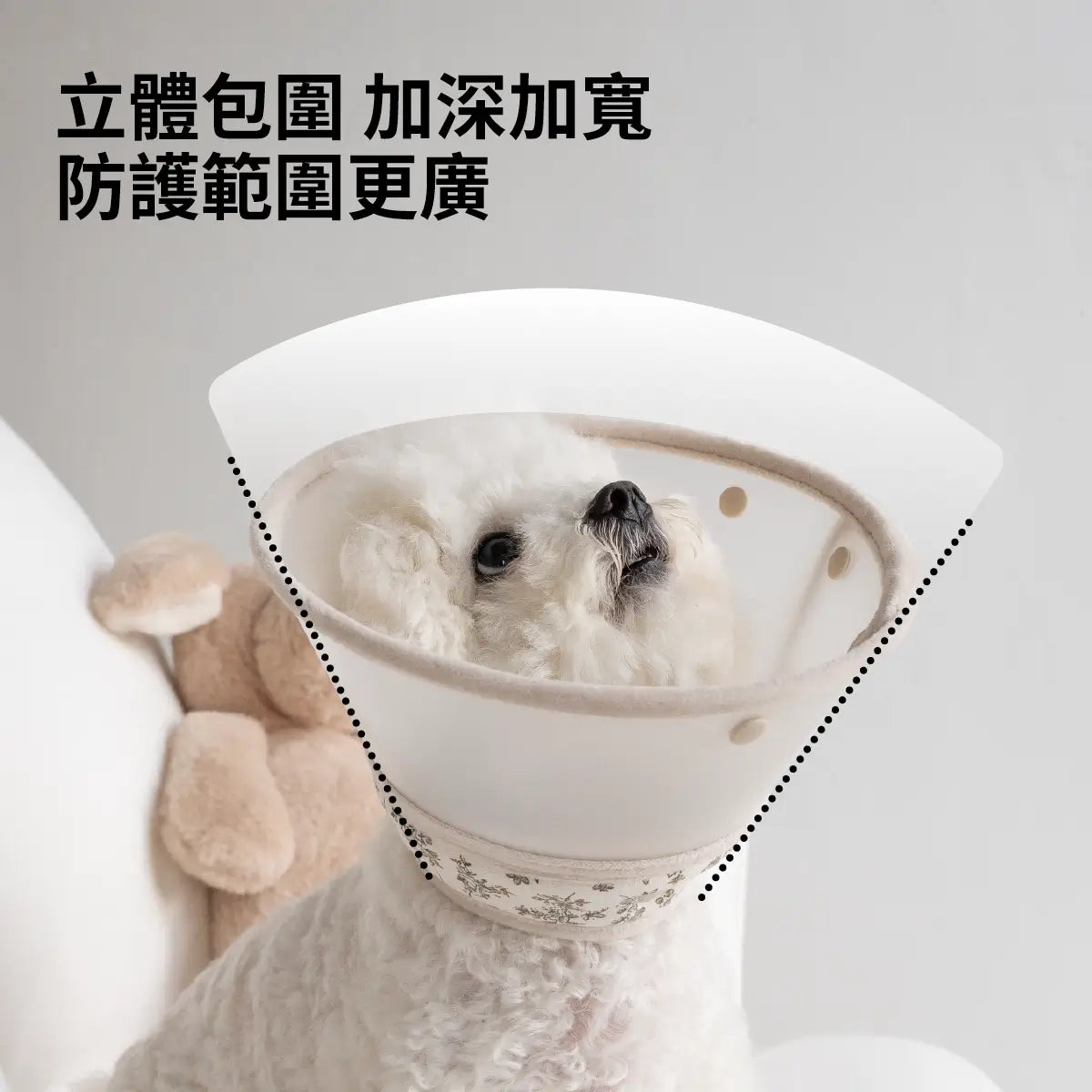 chichipaws 防護伊麗莎白圈｜抗菌全棉面料 PP穩定支撐 術後防舔咬