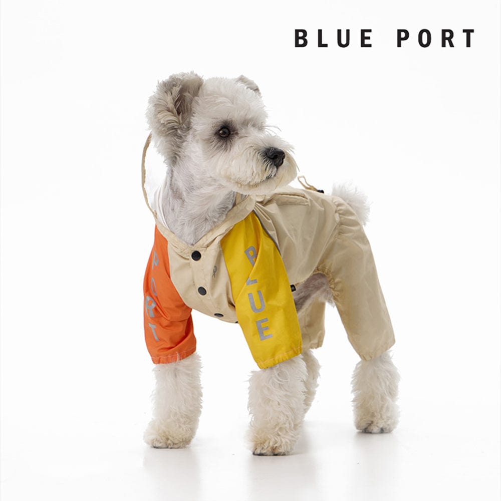 Blue Port 四腳撞色雨衣，防水又時尚的全包覆設計
