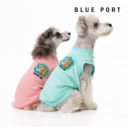 Blue Port 魔鬼氈休閒T，時尚可替換貼布設計