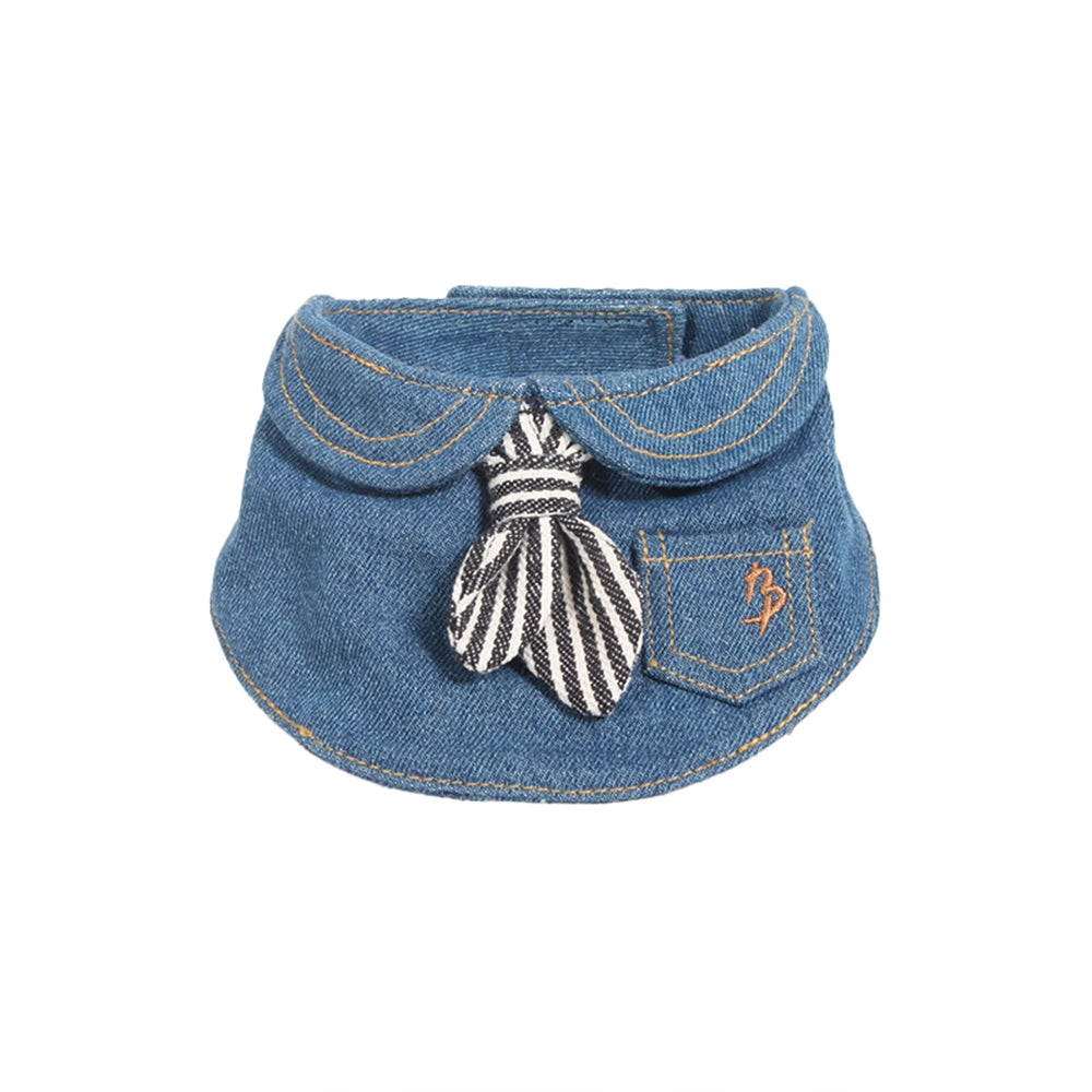 【新品預購中】Blue Port 牛仔復古領巾 圍兜